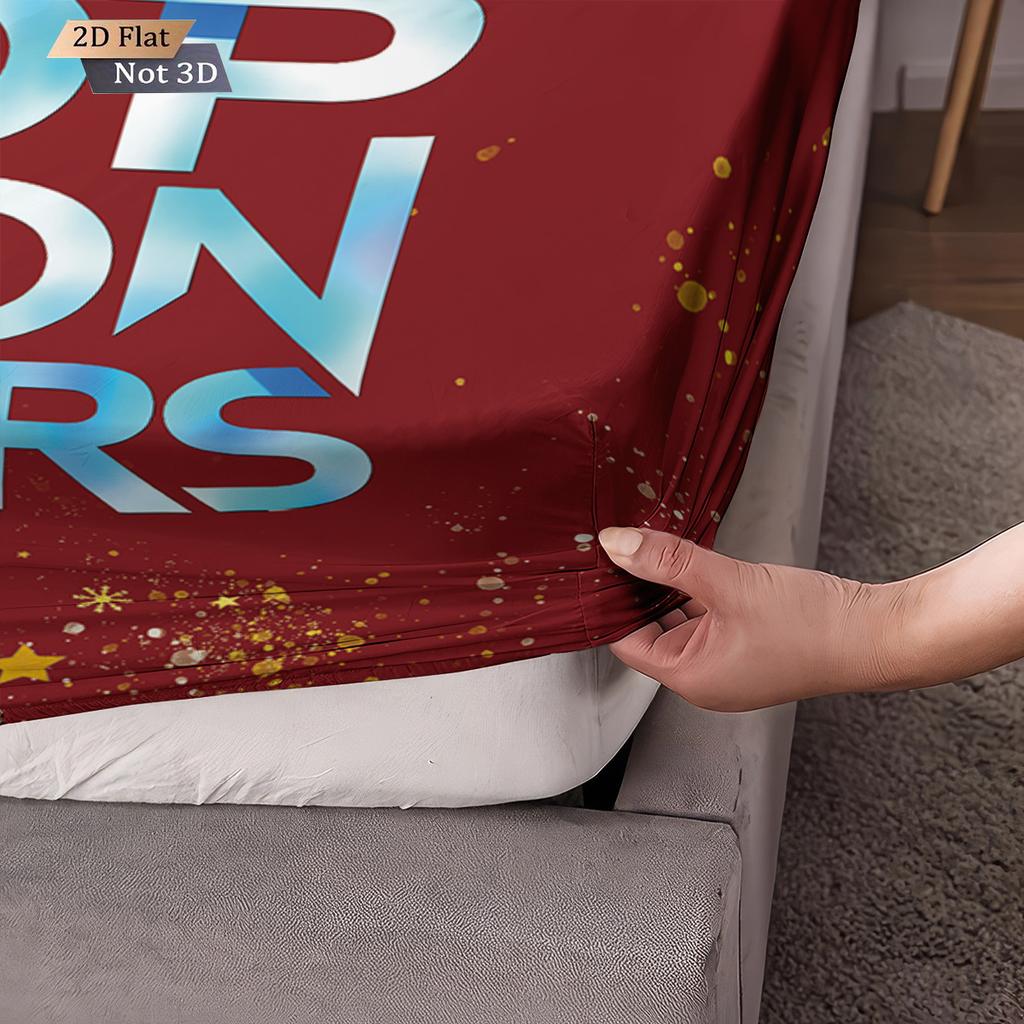 3 Christmas K-Pop Demon Hunters Print coreless Bed Sheet Set Multiple Size Bedcover Bedroom Bedding Decoration Machine Washable