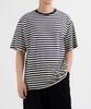 UNDEROFF Cotton Striped Short Sleeve T-Shirt Black