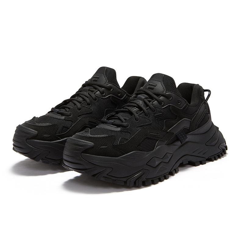 FILA Fusion Bianco Hard Candy Shoes Comfortable Versatile Height Increasing Low Top Dad Shoes Men sneaker Black T12M511009FSB