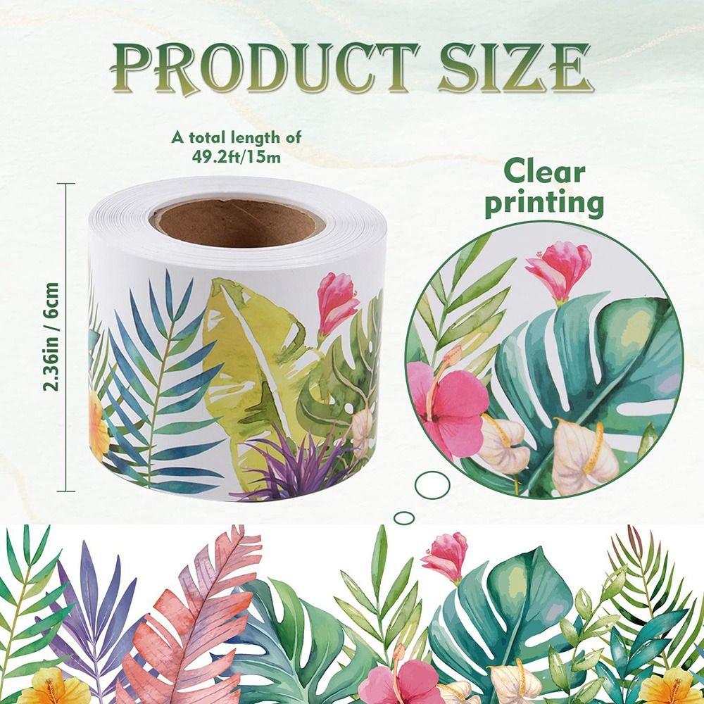 5m/10m Chalkboard Decorative Sticker Plant Poster Border Stickers Blackboard Decoration
