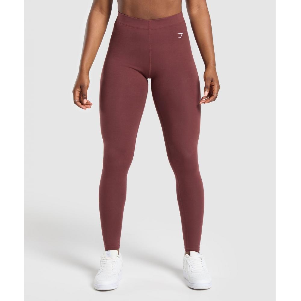 

Хлопковые леггинсы GYMSHARK бордовые коричневые B6A7Q RBQV XS