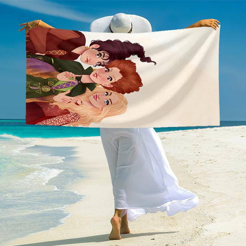 Hocus Pocus Fashion Beach Towel: Ideal for Summer Adventures Soft, Absorbent and Quick Drying Suitable for Swimming and Bathing