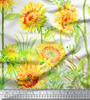 oneOone Tessuto Cotone Elasticizzato Foglie e Fiori Stampa Pannello Tessuto al Metro 40 Pollici
