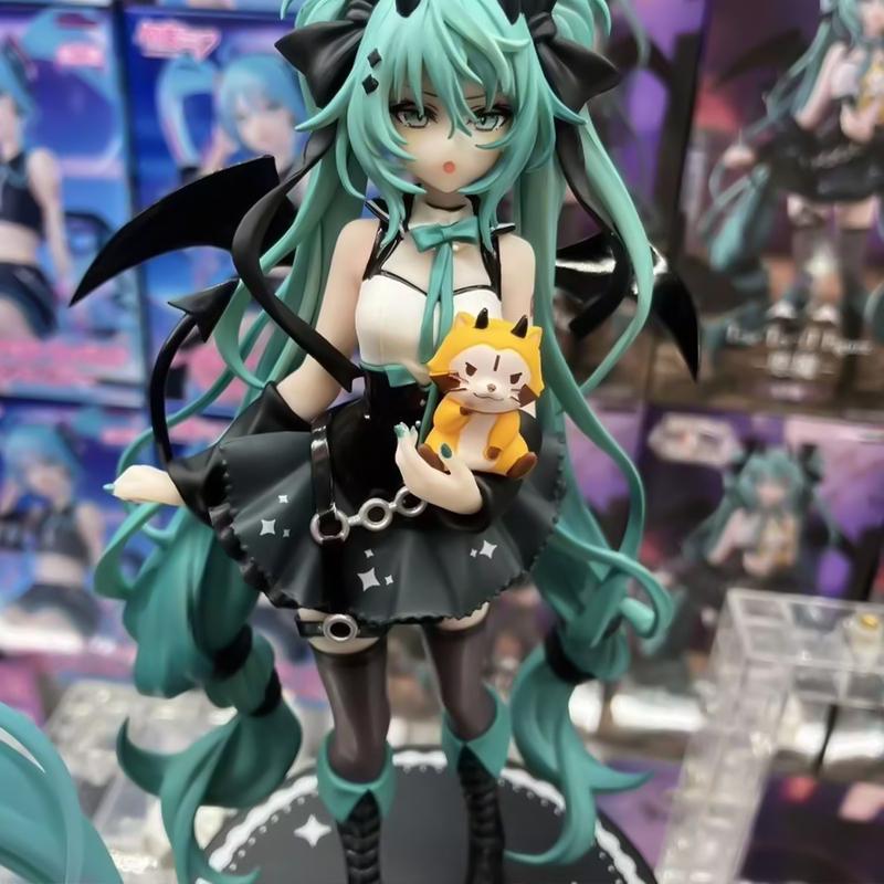 Anime Kleiner Teufel Hatsune Miku Handgemacht Kleiner Waschbär Chuyin Dunkler Engel Handgemachtes PVC Modell Animations Periphere Ornamente