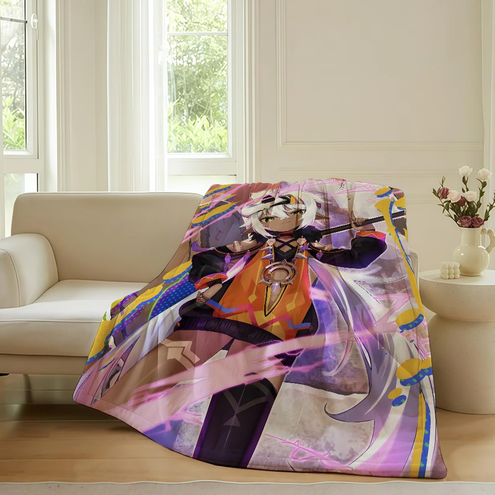 Game Genshin Impact Iansan Blanket Warm Soft Suitable For Bedroom Sofa Bed Living Room Office Travel Camping Gifts