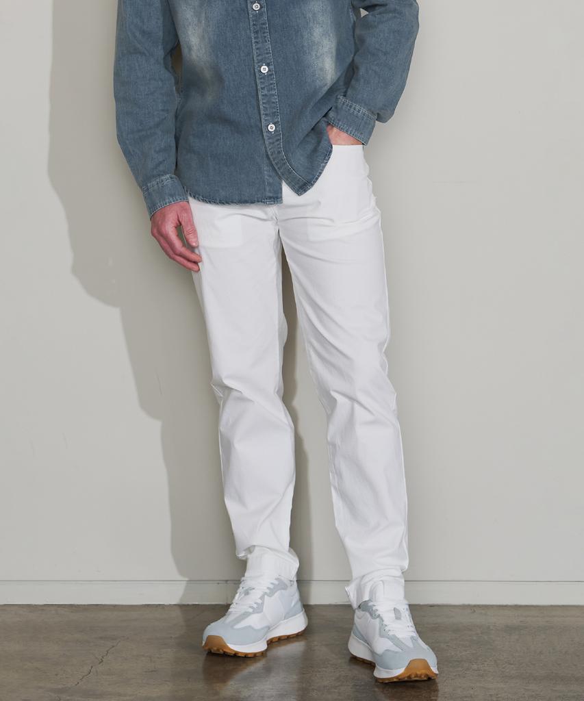 PANICALE White Cotton Chino Pants