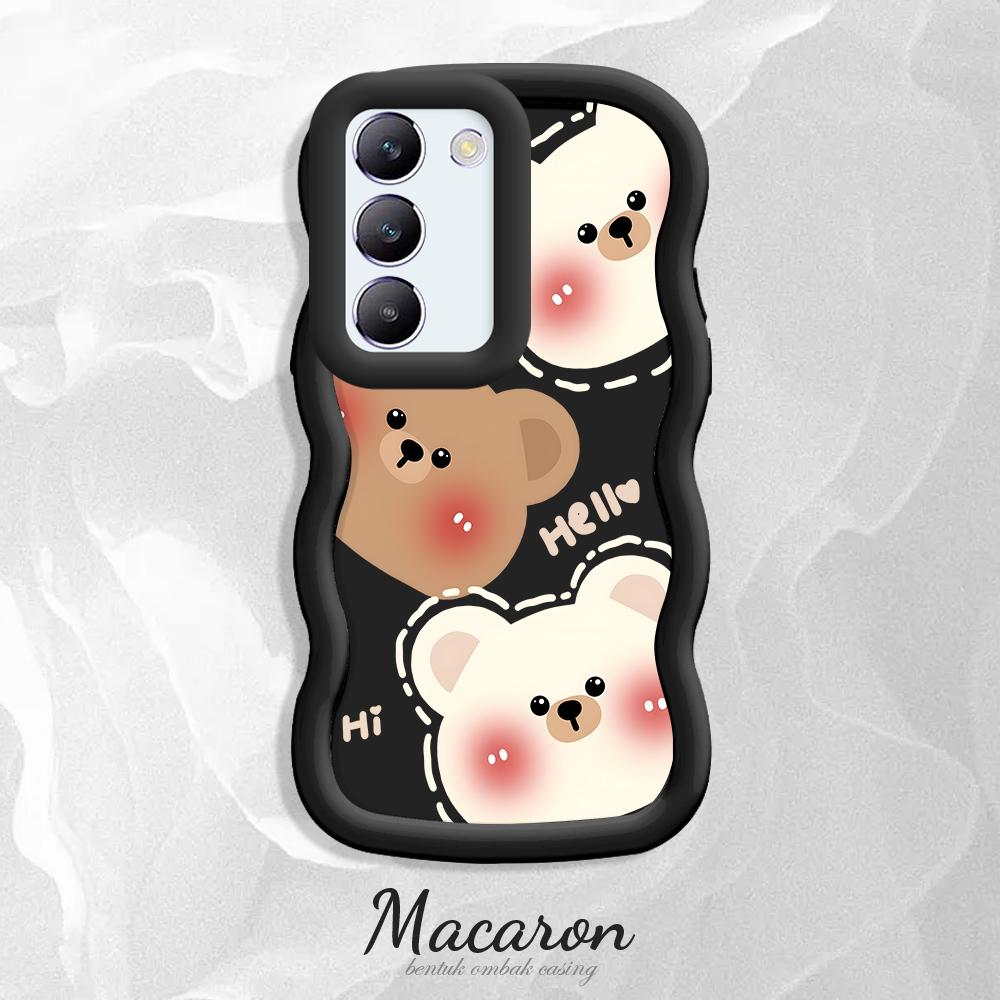 

Окрашенный узор Big Wave Edge Мягкий силиконовый материал Macaron чехол для телефона противоударный защитный резиновый чехол для OnePlus Vivo Motorola Moto Motorola Moto G32 чёрный