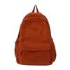 Schoolbag Corduroy Large Capacity Backpack New Casual Versatile Striped Velvet Mori Backpack Lightweight High School Student School Bag
