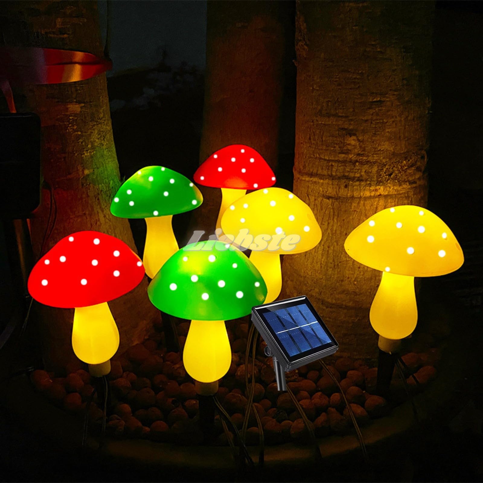 

Liebste String Lights, LED Recessed Lights for Outdoor Garden Decoration, Mushroom Illumination, Solar Panel Included, Eco-Friendly, Energy-Saving,
