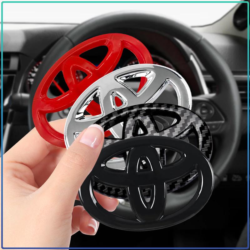 1Pc Car Steering Wheel Logo Sticker Badge Interior Decoration For Toyota TRD Camry Corolla RAV4 CHR Yaris Auris