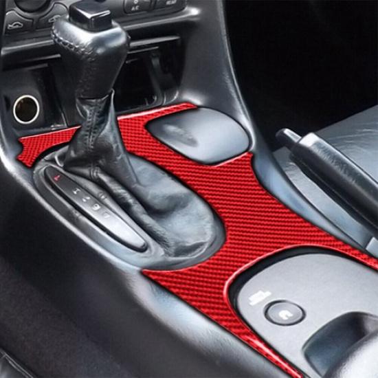 Red Carbon Fiber Interior Gear Shift Cover Trim For Chevrolet Corvette C5 98-04
