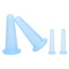 4pcs Cupping Set Massage Therapy Cups Convenient Practical Compact Lightweight Soft Flexible