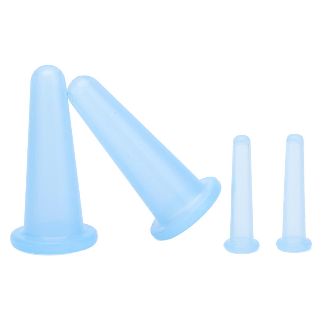 4pcs Cupping Set Massage Therapy Cups Convenient Practical Compact Lightweight Soft Flexible