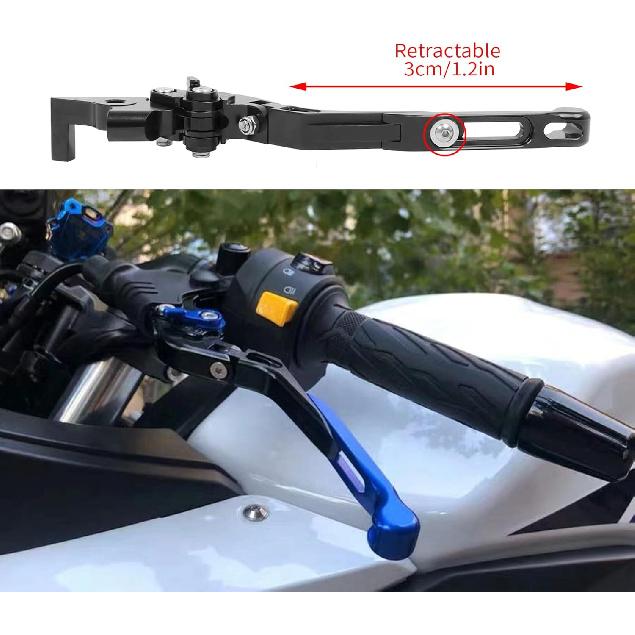 CHIFUN Brake Lever and Clutch Lever Set Replacement for Kawasaki Ninja 400 Ninja 300R 250R Z300 Aluminum Motorcycle Handlebar Lever Foldable Length
