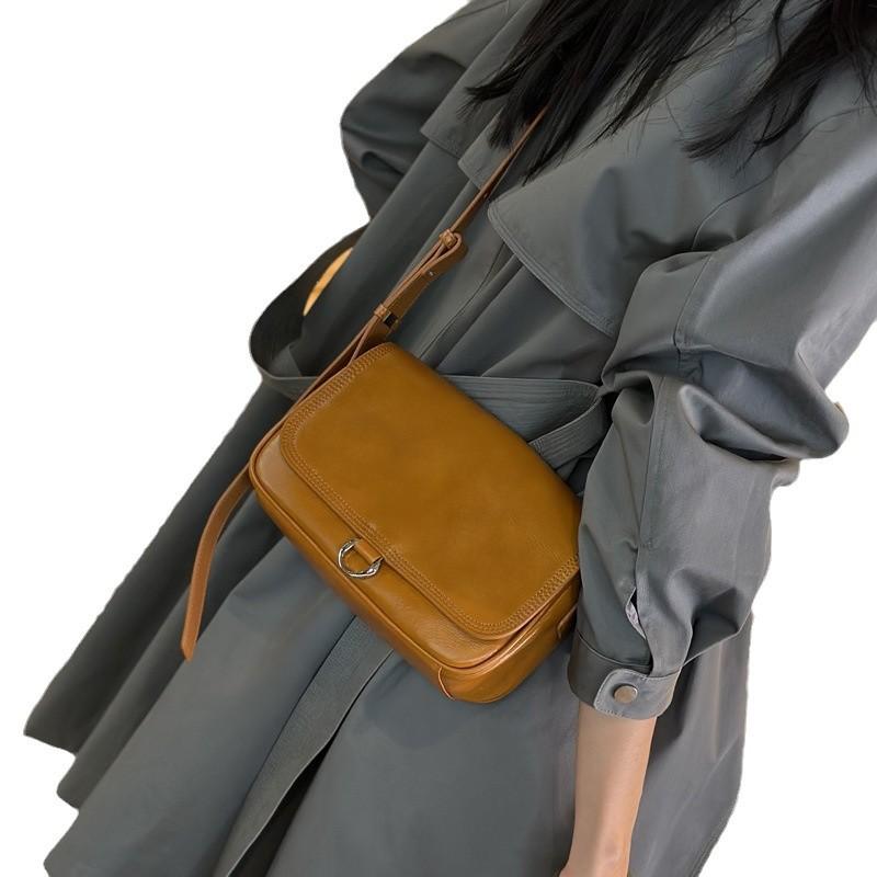 Soft Leather Bag Women'S Season Trend Casual Versatile Messenger Bag Fashionable Simple Shoulder Armpit Bag
