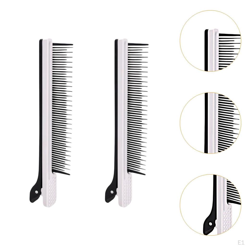 2 Pieces Hairdressing Assistant Comb Barber Shop Clip Professional Hair Dye and Perm Clips for Salon