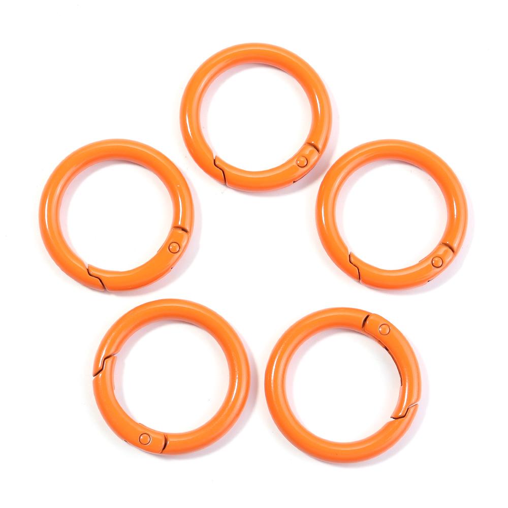 5-10Pcs Alloy O Ring Spring Clasps Openable Round Carabiner Keychain Clips Hook Dog Chain Buckle DIY Keyrings Jewelry Connectors