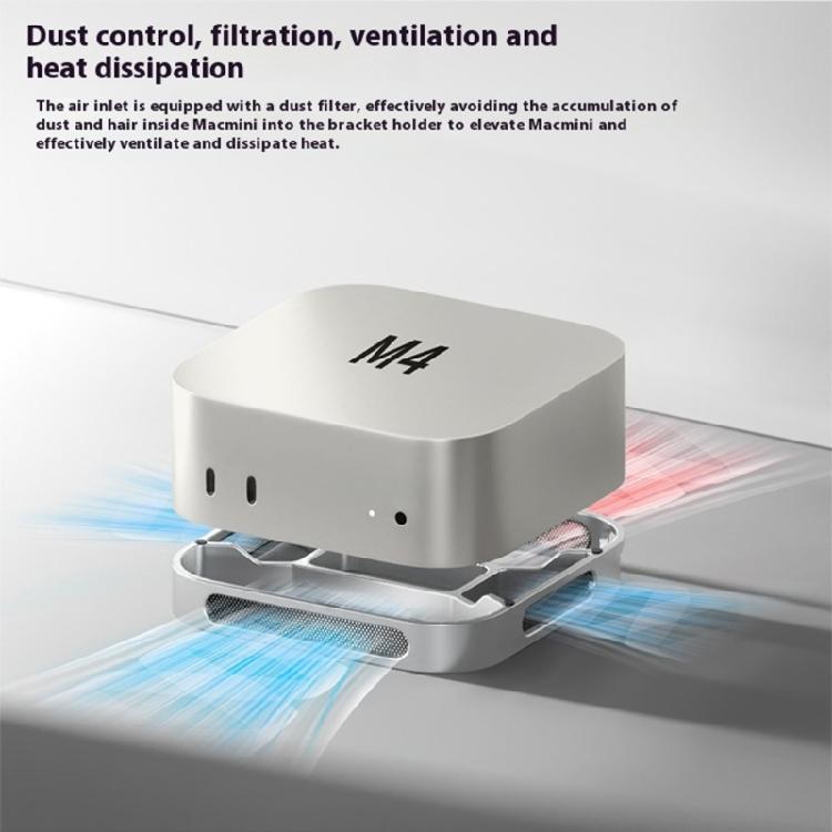 Desktop Stand For Mini Computer Devices Heatsink Bracket Aluminum Frame Dustproof Structure Efficient Cooling