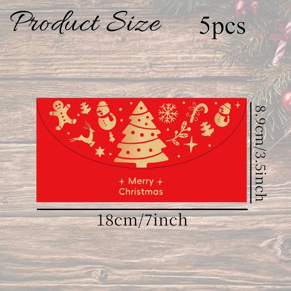 

5/10 шт. Оптовые красные конверты для денег из золотой фольги - Самоклеящиеся держатели для денег с краями лазерной резки и узорами «греческий ключ»/«трилистник»