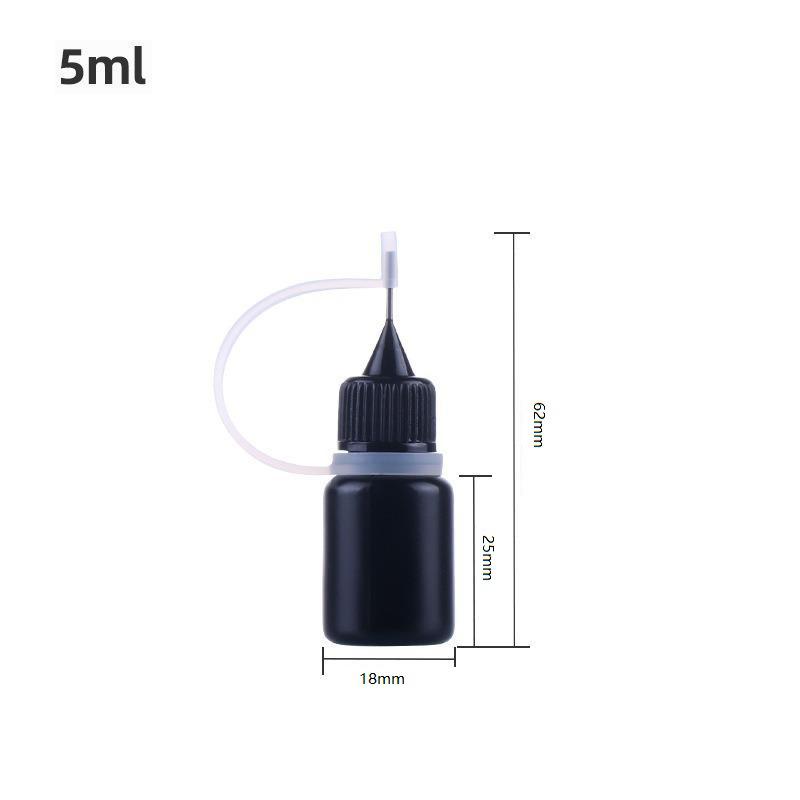 30ml Black Lightproof Bottle for Tattoo Ink, Vape Juice, 10-30ml Needle Dropper for Tattoo Ink Cream, Vape Juice, Nail Polish Remover