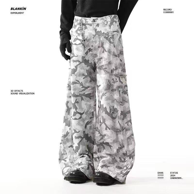 Men's Distressed Ripped Straight-Leg Jeans – American High Street Style
