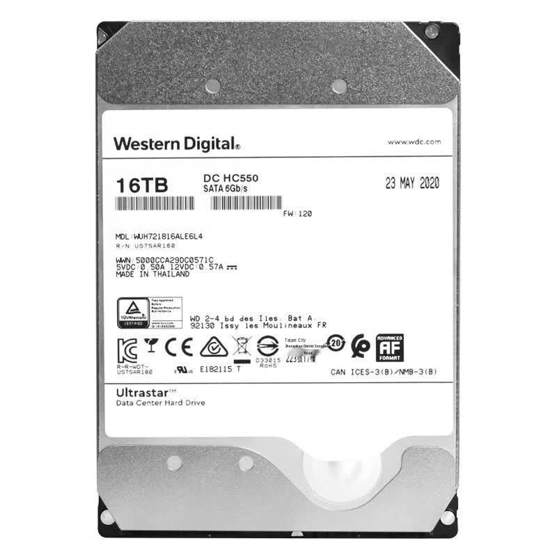 Western Digital WD HC550 16TB Enterprise SATA HDD