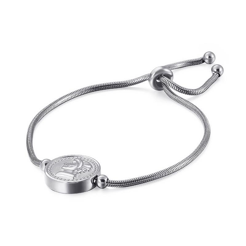 

Элегантный регулируемый браслет-королева из нержавеющей стали для девочек