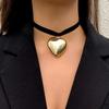Collana a Collare con Catena Semplice e Perline a Forma di Cuore - Dolce e Cool, di Piccole Dimensioni, Collana da Donna Unica a Forma di Cuore