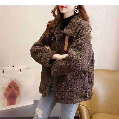 Damen Plus Size Einfache Strickjacke Jacke Revers Verdicktes Temperament Lockerer Pullover