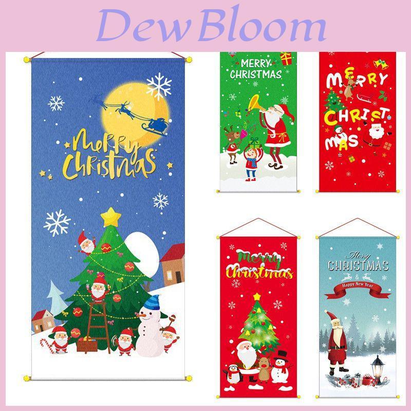 Hanging Merry Christmas Flag Decor Xmas Home Outdoor Party Decoration Window
