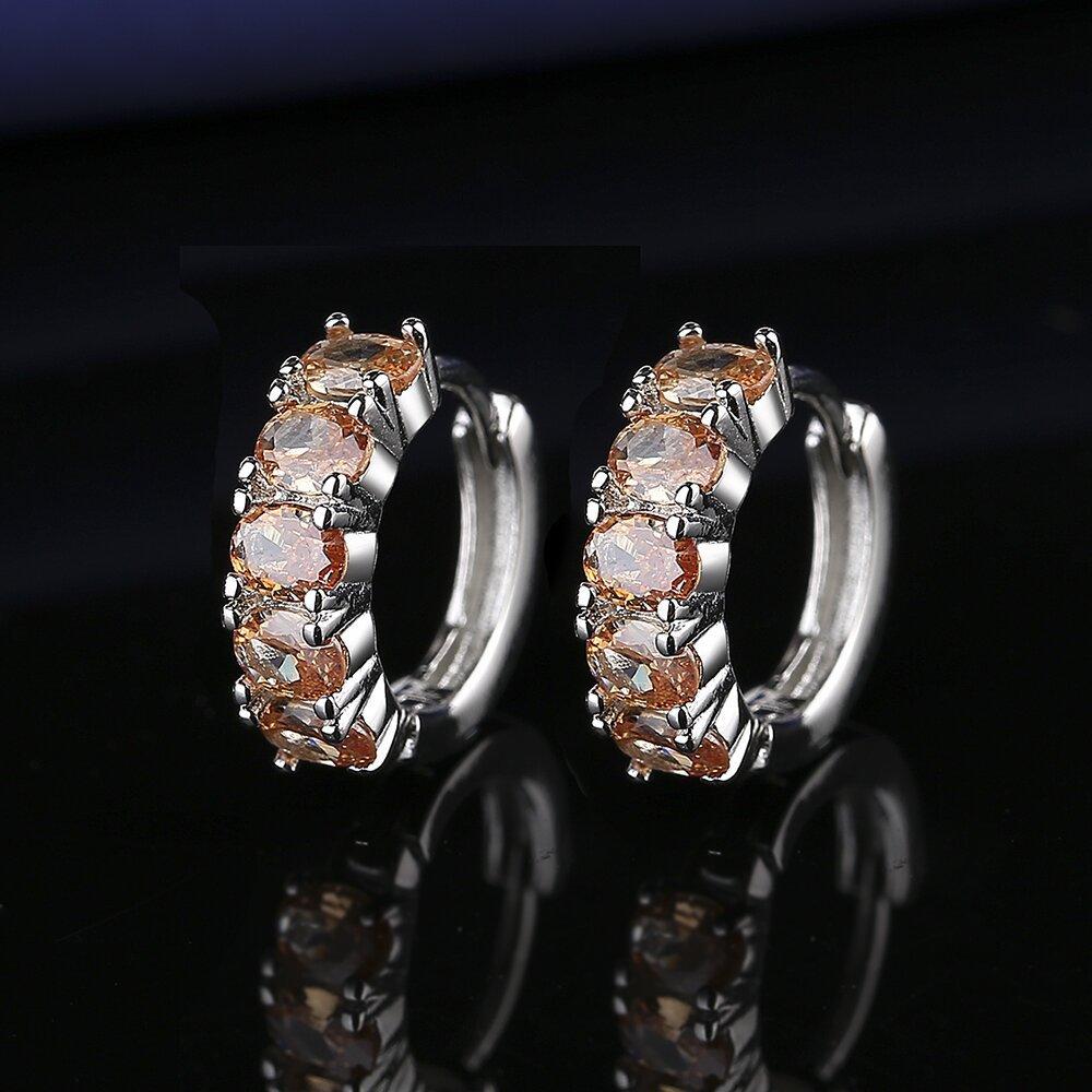 

Full Zircon Fashionable Champagne Color for Women Earrings