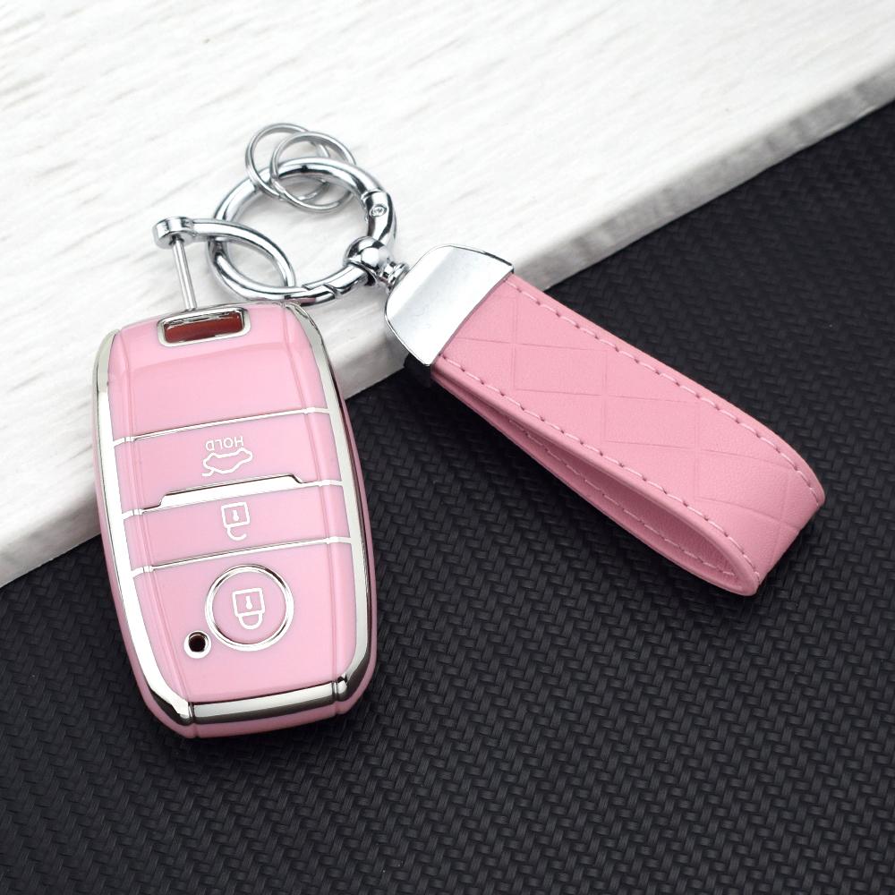3 Buttons TPU Car Remote Key Case Cover for Kia K5 K3 K2 Sportage Cerato Sorento Optima Rio Soul Sedona Picanto Key Fob Holder