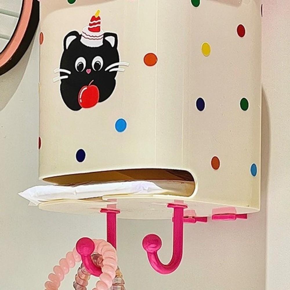 Cartoon Sanitary Pad Storage Box Plastic Bathroom Shelf Face Towel Organization