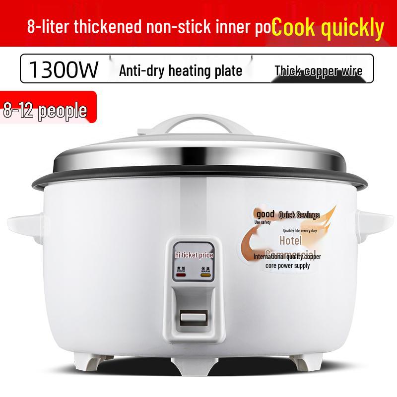 Classic Non-Stick Rice Cooker: Large Capacity (8-45L) for Commercial Use, Canteens, and Restaurants, Serves 8-60 People