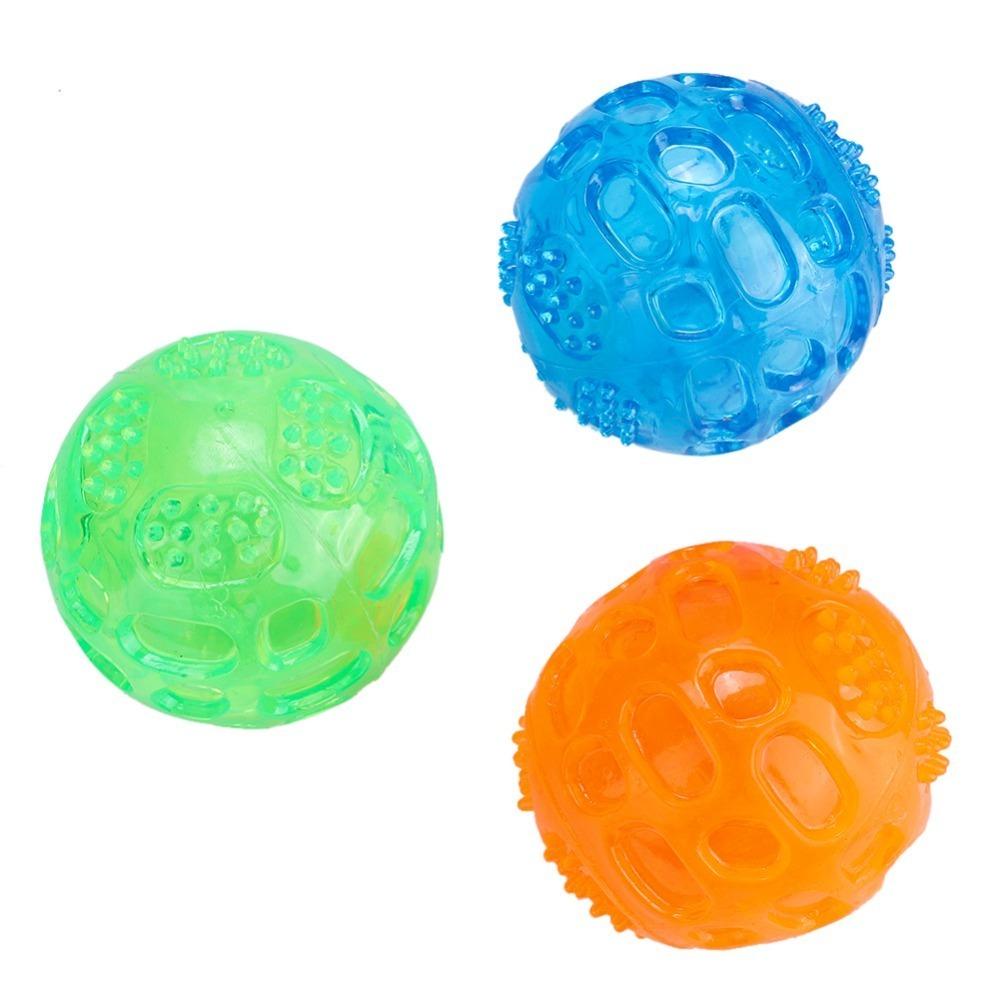 3Pcs TPR Hollow Dog Chew Ball Bite Tough Pet Teething Toy Pet Interactive Ball  Pet Interaction Ball Toy