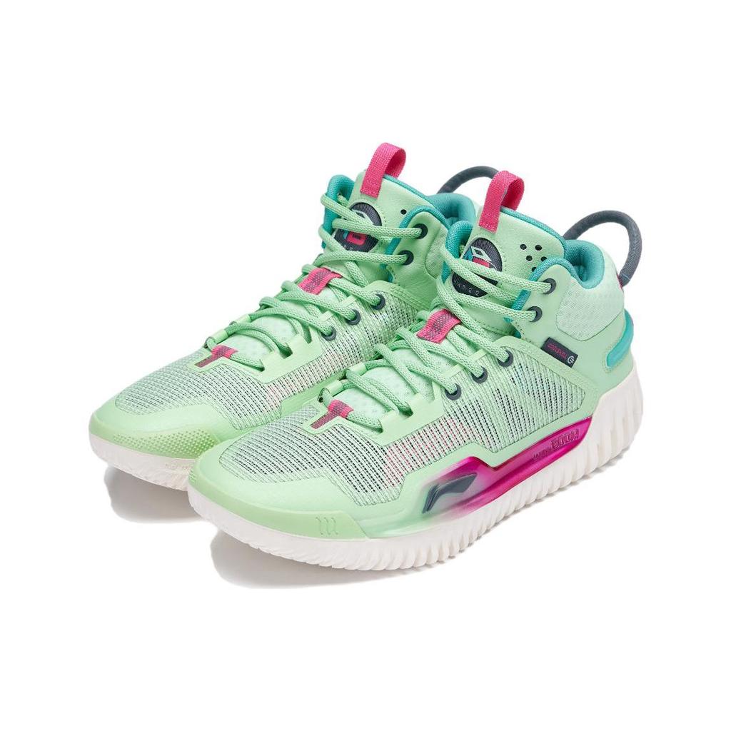 Li Ning Badfive 3 Flat Textile, Synthetic Leather Cushioning Slip Resistant Abrasion Resistant Mid Top Basketball Shoes ABFT005-4