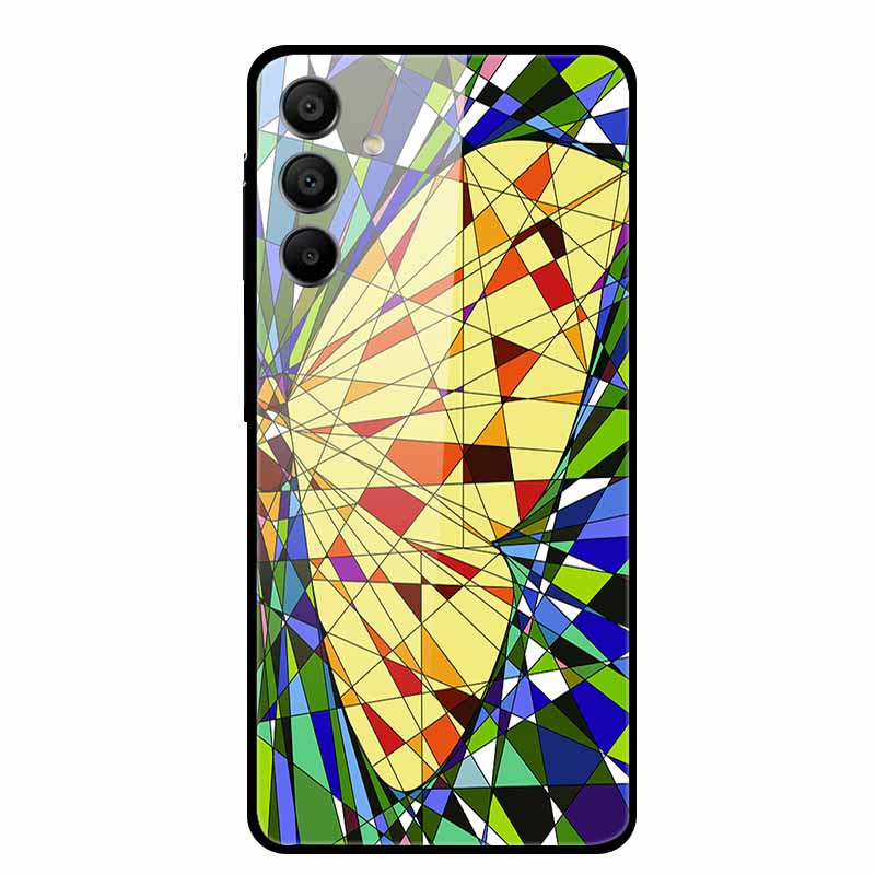 For Samsung Galaxy A16 5G Tempered Glass Case Back Cover Hard Phone Cases for SamsungA16 6.7" Fundas Fashion Protector New Coque