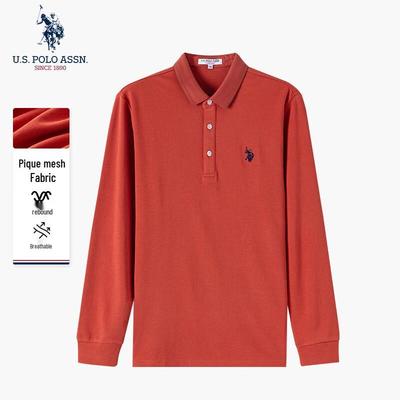 Herren Langarm Poloshirt