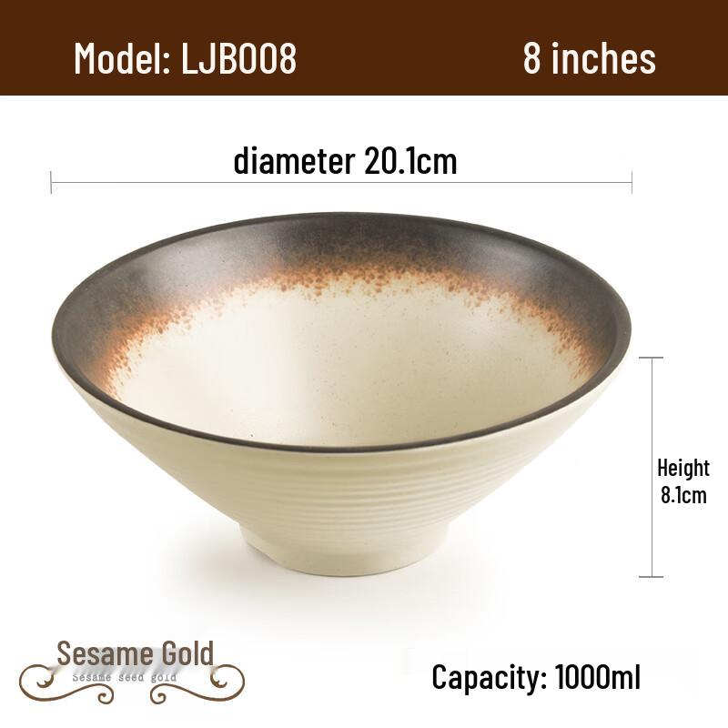 Japanese Style Melamine Noodle and Soup Bowl