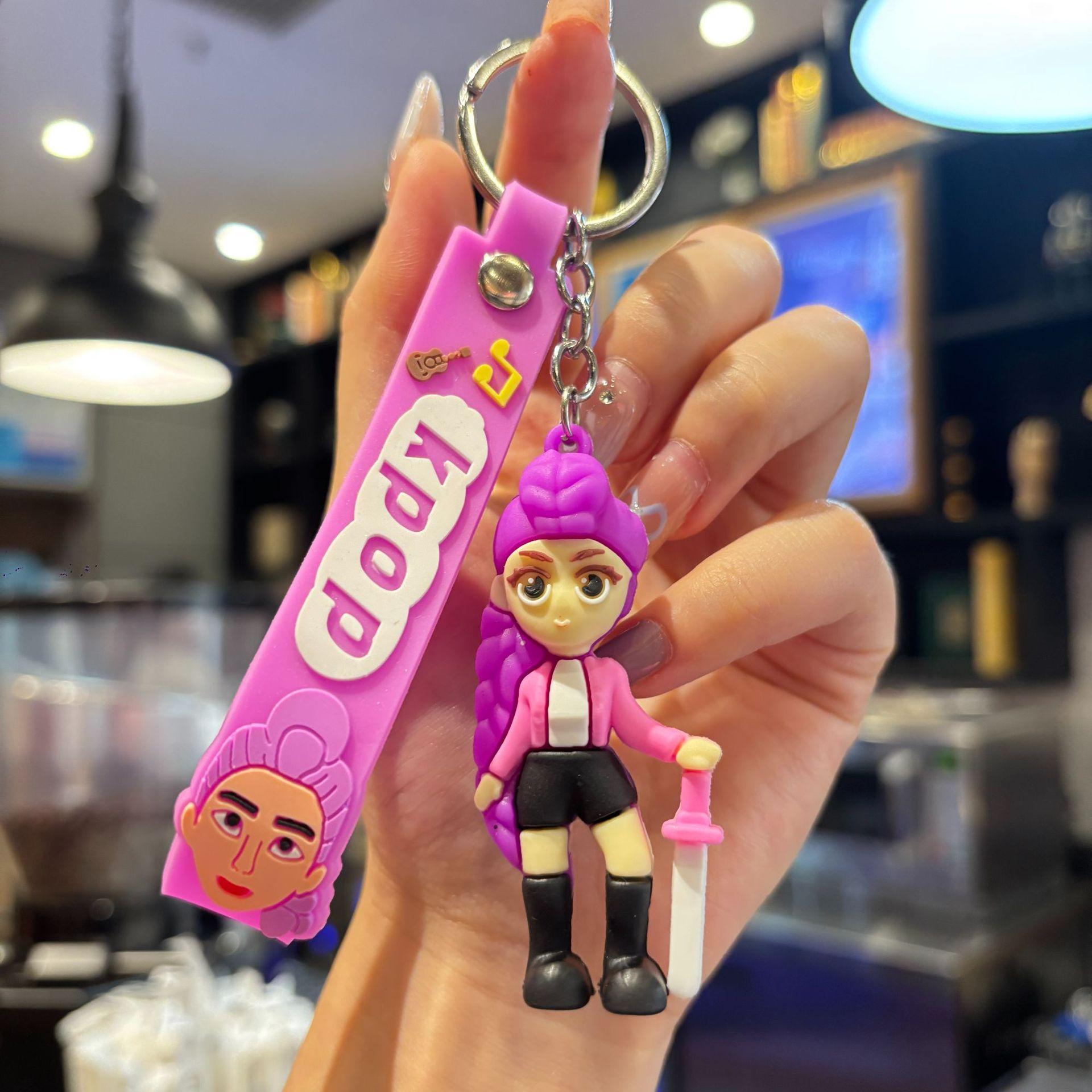 

K-pop Охотник на демонов Мультяшный брелок Подвеска для сумки Рюкзак Украшения Аксессуары Чехол для наушников Брелок для ключей автомобиля Подарки на день рождения