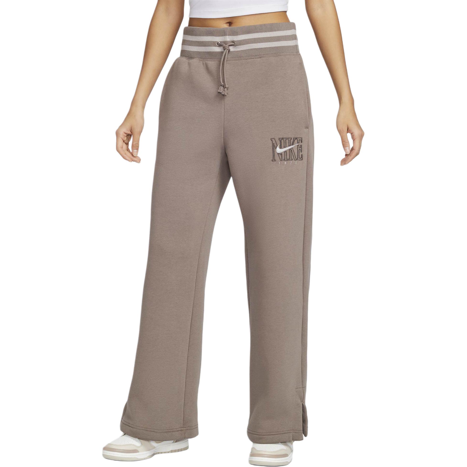 

Nike Спортивные штаны Phoenix Fleece с высокой талией и широкими штанинами, женские плавки цвета норки и коричневого цвета HJ0910-233 XS