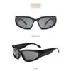 Unisex Y2K Cyberpunk Cool Black Silver Sunglasses for Men Women Stylish Future Science Polarised Lens Cycling Eyewear