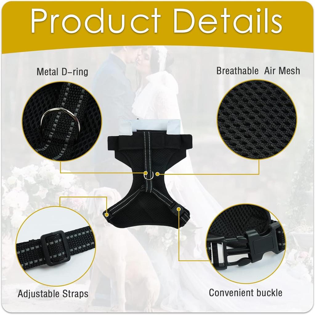 1 Adjustable Dog Wedding Tuxedo Formal Pet Wedding Tuxedo Dog and Cat Tuxedo Collar for Wedding Birthday Party (M)
