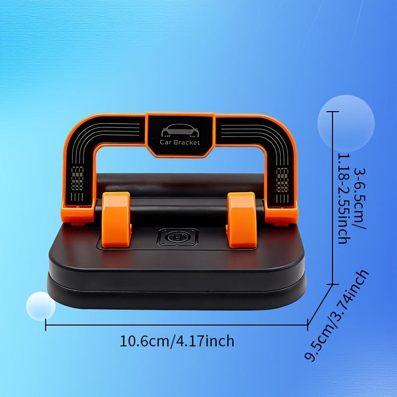 

360 Rotating Dashboard Phone Holder, Foldable Silicone Anti Slip Car Stand помаранчевий