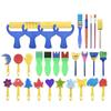 18-Piece Children's Painting Sponge Set: Early Education Doodle & Brush Tools for Kindergarten