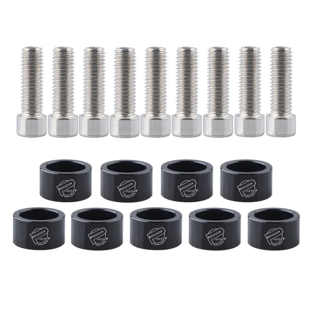 9pcs M8x1.25 Exhaust Header Manifold Cup Washers Bolts Engine Racing Exhaust Header Cup Bolts Upgrades for Honda Civic
