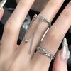 Niche Design Sense Chain Women'S Irregular French Cold Wind Personality Opening Ring Women