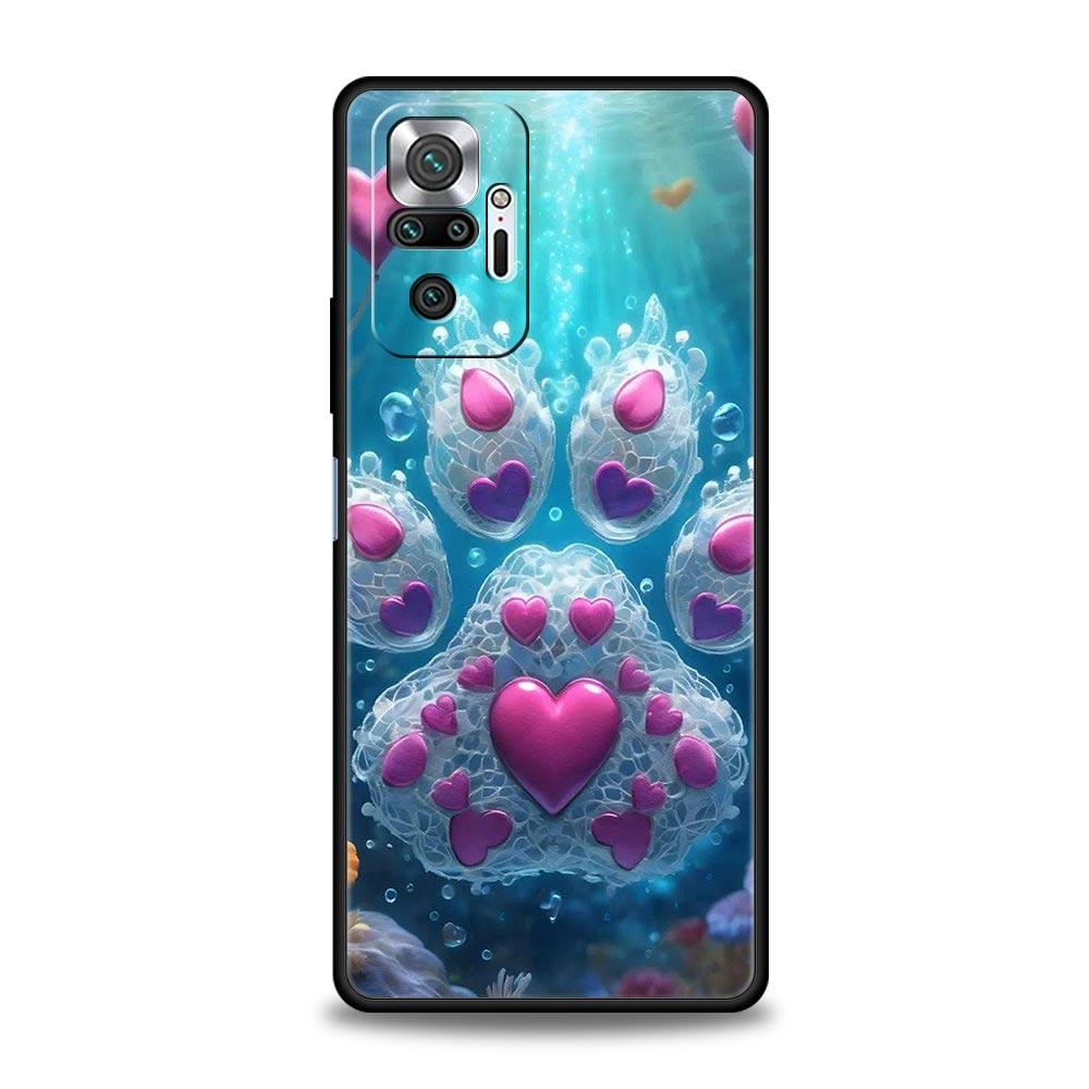 Og Paw Print Aesthetics Phone Case Cover for Redmi 14C 10C Note 15 14 13 12 10 11 K40 Pro Plus Soft TPU Shockproof Shell Fundas