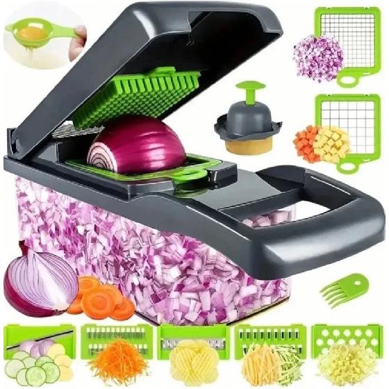 Multifunctional Vegetable Chopper Handle Food Grate Food Chopper Vegetable Slicer Dicer Cut 14/16 In 1 Kitchen Items Cocina