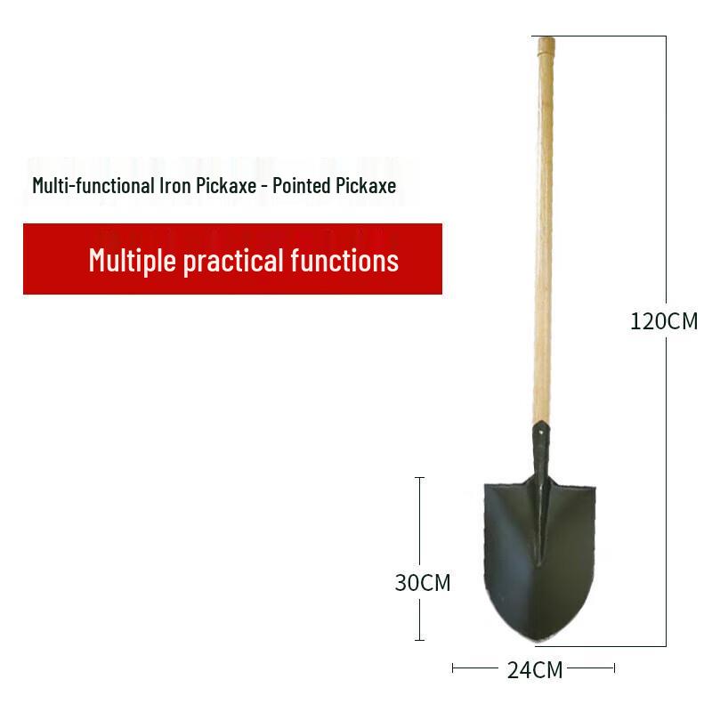 YOUZHI Outdoor Wooden Handle Pointed Digging Tool